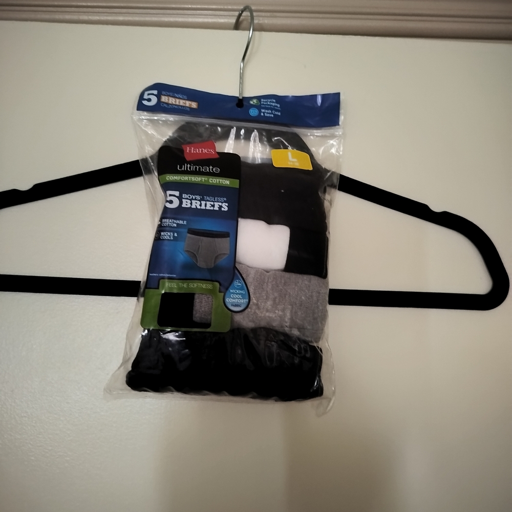 Hanes Black and Gray Briefs Ultimate Comfort